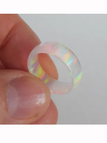 Very beautiful unique opal ring. Solid opal ring. Transparent opal ring. $119.00