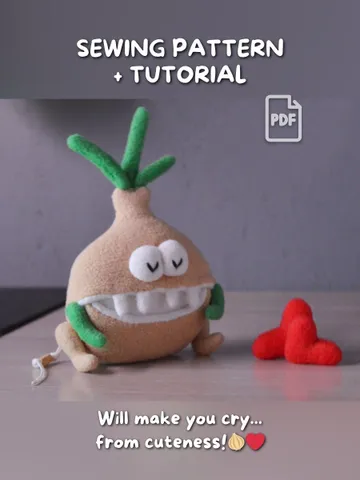 PDF Softie Pattern – Onion Plush Toy with Pocket Mouth $11.00