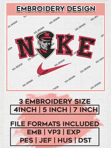 Nike Nicholls Colonels Machine Embroidery Design, NCAA Nicholls Colonels Embroidery Design Design files, NCAA Embroidery Designs, NCAA Machine Embroidery Designs, Digital Download $6.99