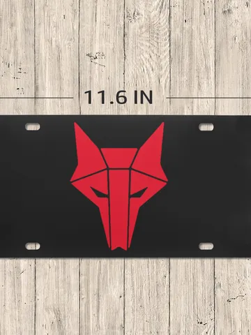 Red Rising Howler License Plate $24.97