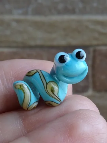 Snake beads Glass snake dread beads Large hole beads European beads European bracelet Snake Charm beads snake lampwork beads big hole bead $21.97