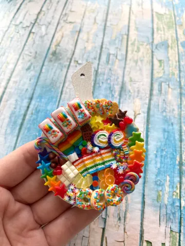 Magnet Miniature Rainbow Charcuterie Board with Polymer clay Souvenir $29.00