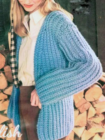 Cardigan knitting pattern chunky women easy pattern long cardigan jacket PDF download $6.68