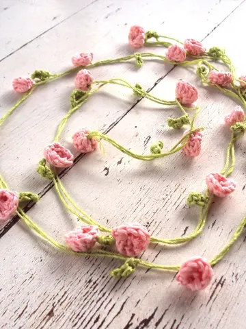 Versatile crocheted hairpiece / girl necklace / $35.00