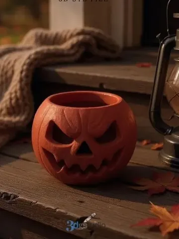Pumpkin STL File, 3D Halloween Print Files $1.00