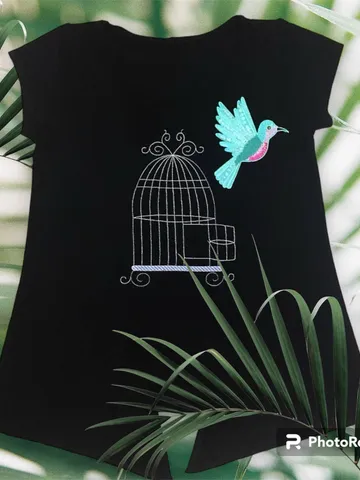 Machine embroidery design FSL Bird Brooch and Embroidered Сage $10.39