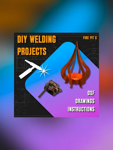 Welding Project Plans Drawings Fire Pit 6 (DXF, PDF) $35.00