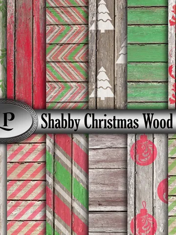 Shabby Christmas background Red green Christmas digital paper with Old wood texture wood backround 12*12 inch winter background