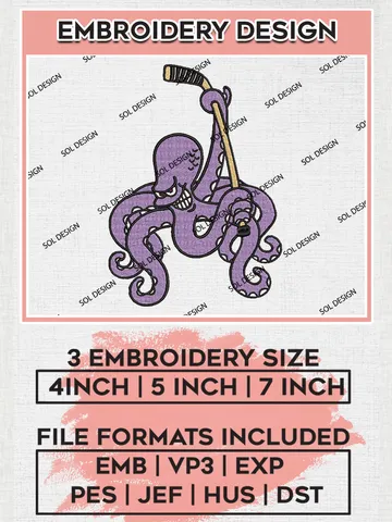 Funny NHL Detroit Red Wings Hockey Team Mascot Logo Embroidery Design, NHL Detroit Red Wings Logo Embroidery Files, Hockey Team Machine Embroidery, Machine Embroidery Design $6.99