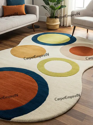 Irregular Shape Rug, Shaped Rug, rugs for living room, Handmade, Area rug, Bedroom rug, Kids room, Custom rug, 3x5,4x6,5x7,6x9,7x10,8x10. $233.00