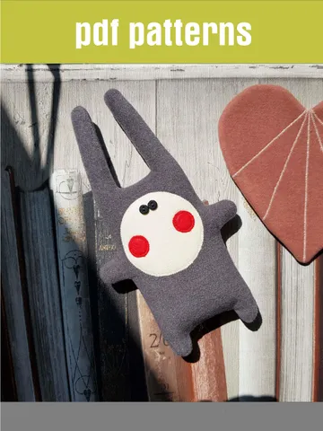 Rabbit sewing Pattern pdf, digital tutorial in english, animal doll sewing diy $5.99