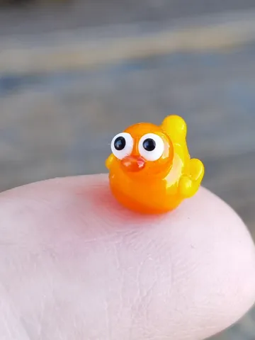 GLASS FIGURINES Duckling figurine Miniature Duck Glass duck Resin duckling Tiny duck Terrarium figurines Tiny bird Glass bird ornaments art $14.23