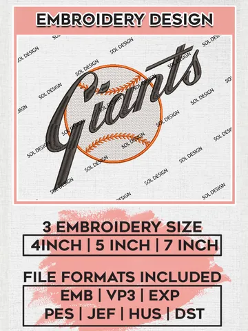 San Francisco Giants Logo Embroidery Designs, MLB San Diego Padres Embroidery Design, MLB Embroidery Design Files, MLB Logo, 3 sizes, Machine embroidery Files, Digital Download
