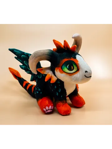Plush toy dragon - Crooked-horned baby $110.00