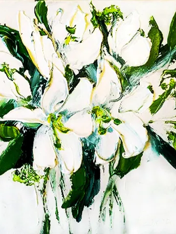 Lily Painting Flower Original Art Original Oil Painting Painting Painting Abstract Floral Painting Gift by ArtProkopaloSv $200.00