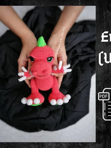PDF crochet Tyrannosaurus Amigurumi crochet pattern Dinosaur, T-Rex, cute dino, amigurumi dino, baby dino, crochet dinosaur, crochet animal $8.00