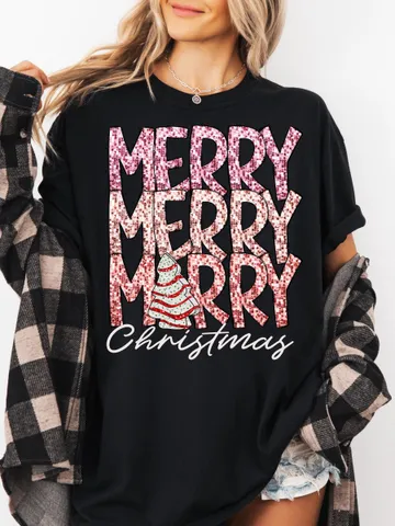 Merry merry merry christmas faux Sequin png,glitter christmas png,christmas cake faux sequin png,Faux Glitter Christmas Png Sublimation $4.84