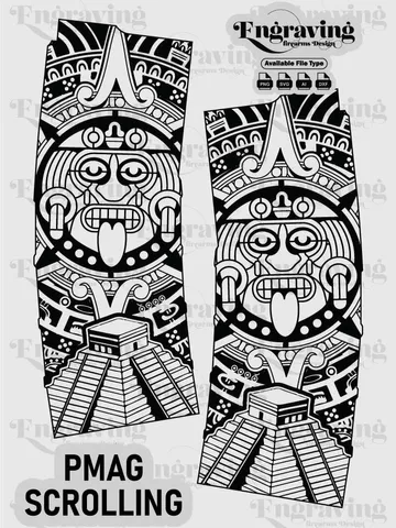 PMAG AZTEC Engraving SVG | Vector File Bundle for Laser Engraving Design $20.99