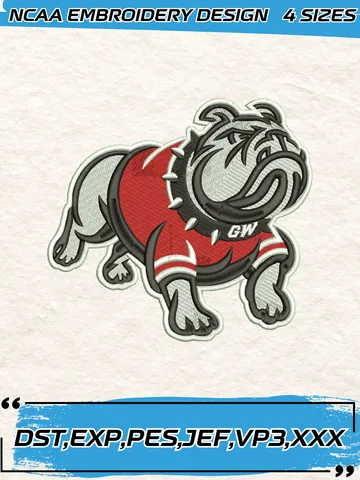 Gardner-Webb Bulldogs Logo Embroidery Design,NCAA Logo Embroidery Design,Machine Embroidery Design File,4 Sizes, Digital Download $4.99