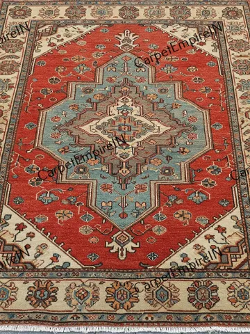 Exquisite Red Modern Oushak Hand Knotted Rug 4x6, 5x8, 6x9, 8x10, 9x12, 10x14 ft Handmade Rugs for Living Room - Antique Contemporary rug. $567.80