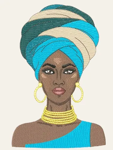 Machine embroidery design Mulatto girl, digital embroidery pattern machine embroidery design fashion embroidery motif $15.01