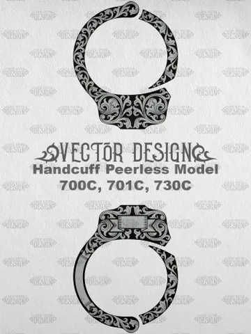 VECTOR DESIGN Handcuff Peerless Model 700C, 701C, 730C Scrollwork 2 $30.00