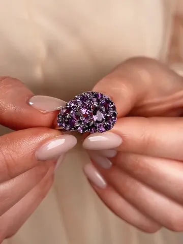 Women's ring, silver 925 with amethyst $159.00