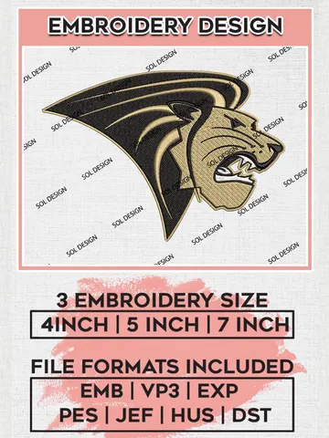 Lindenwood Lions Mascot Logo Machine Embroidery Design, NCAA Lindenwood Lions Embroidery Design Design files, NCAA Embroidery Designs, NCAA Machine Embroidery Designs, Digital Download $6.99