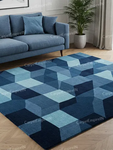 Exquisite Blue Area Rug – Contemporary rug, Wool Carpet, Contemporary Minimalist Home Decor, Hand-Tufted Luxury Rug, 4x6,5x7,6x9,8x10,9x12. $233.80
