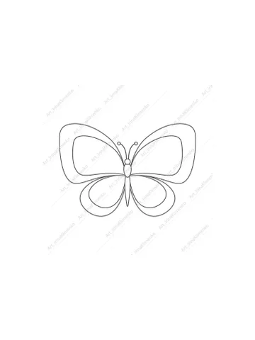 Butterfly 1 vector doodle EPS $10.00