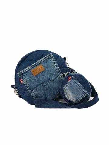сумка женская из денима с кошельком $85.00