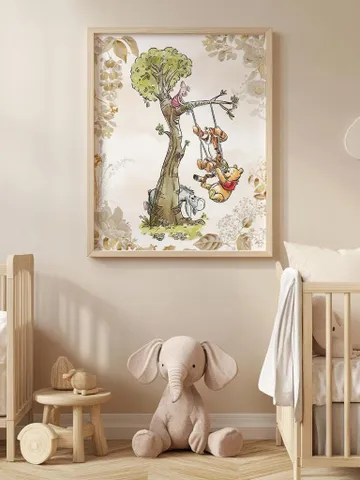 Winnie the Pooh Nursery print, nursery decor printable wall art; Hundred Acre Wood kids room watercolor art; digital download $6.60