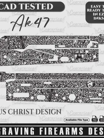 Engraving Firearms Design AK47 Jesus Design $69.99