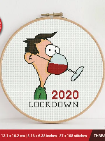Lockdown 2020 Cross stitch pattern | Embroidery Pattern | Instant Download | Embroidery Designs $5.37