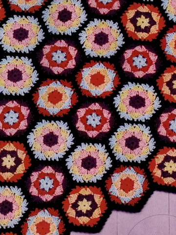 Graphic Granny Afghan Vintage Crochet Pattern 233 $2.50