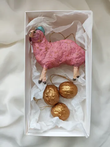 Christmas ornament set.Sheep $80.00