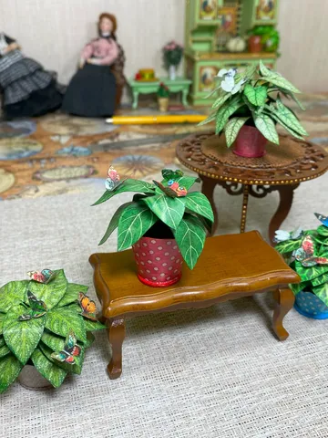Tutorial. Flowers in a pot. 1:12. Dollhouse miniature. Flowers for a doll. $3.00