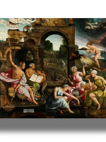 Saul and the witch of Endor. $21.00