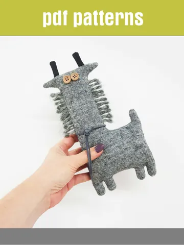 stuffed sheep sewing pattern PDF digital tutorial in English, stuffed animal sewing diy $6.49
