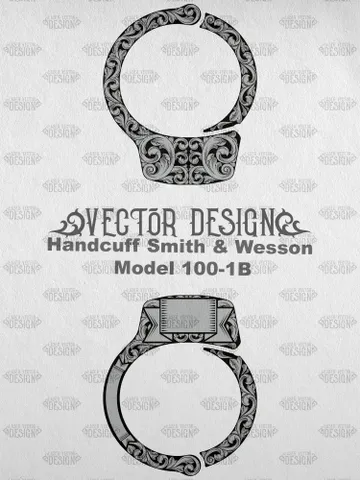 VECTOR DESIGN Handcuff Smith & Wesson Model 100-1B Scrollwork 3 $30.00