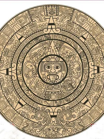 Digital Template Cnc Router Files Cnc Mayan Calendar Files for Wood Laser Cut Pattern $6.50