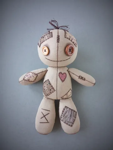 Handmade Doll With Button Eyes - Brown $79.90