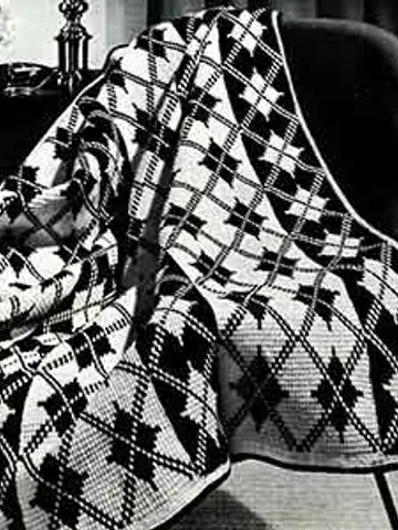 Crochet Pattern Vintage Afghan Granada Digital Download PDF $1.90