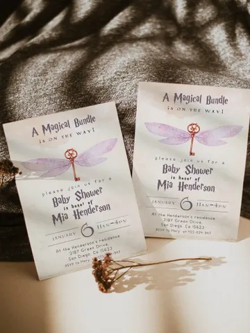 Wizard Baby Shower Invitation; Magic School Baby Schower Invite template; A Magical Bundle on the Way; Magic School Invite editable canva $11.62