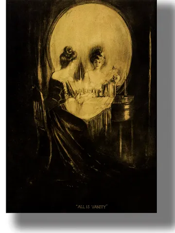 All Is vanity. Famous surreal illustration. $21.00