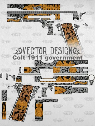 VECTOR DESIGN Colt 1911 government Pancho Villa $130.00