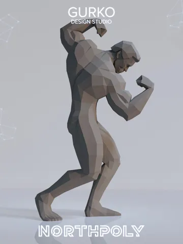 Papercraft Arnold’s Bodybuilding Pose, Digital Template, PDF Download, Gurko, 3D LowPoly, Pepakura, DIY Origami Sculpture, Paper Party Decor $53.00
