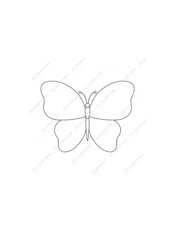 Butterfly 3 coloring page PNG JPG $3.00