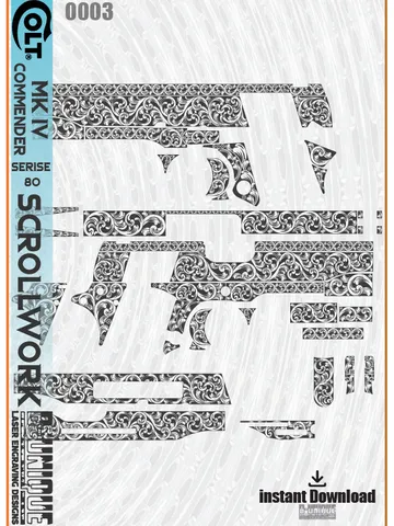 Colt MK iv Series 80 Commander Scrollwork