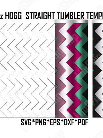 Chevron tumbler template SVG for 20oz Hogg straight , Vertical Chevron Tumbler svg , Tangram tumbler cut file instant download $2.71